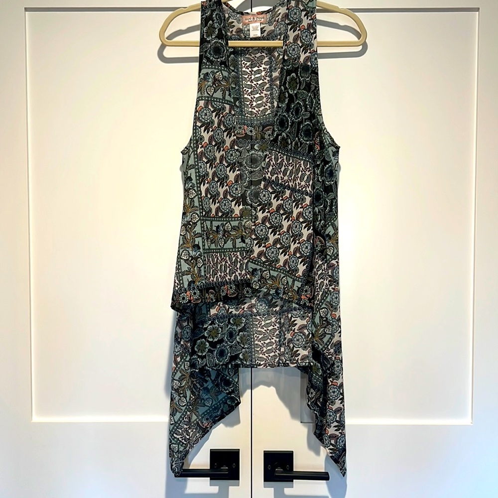 Open Front Tunic Top